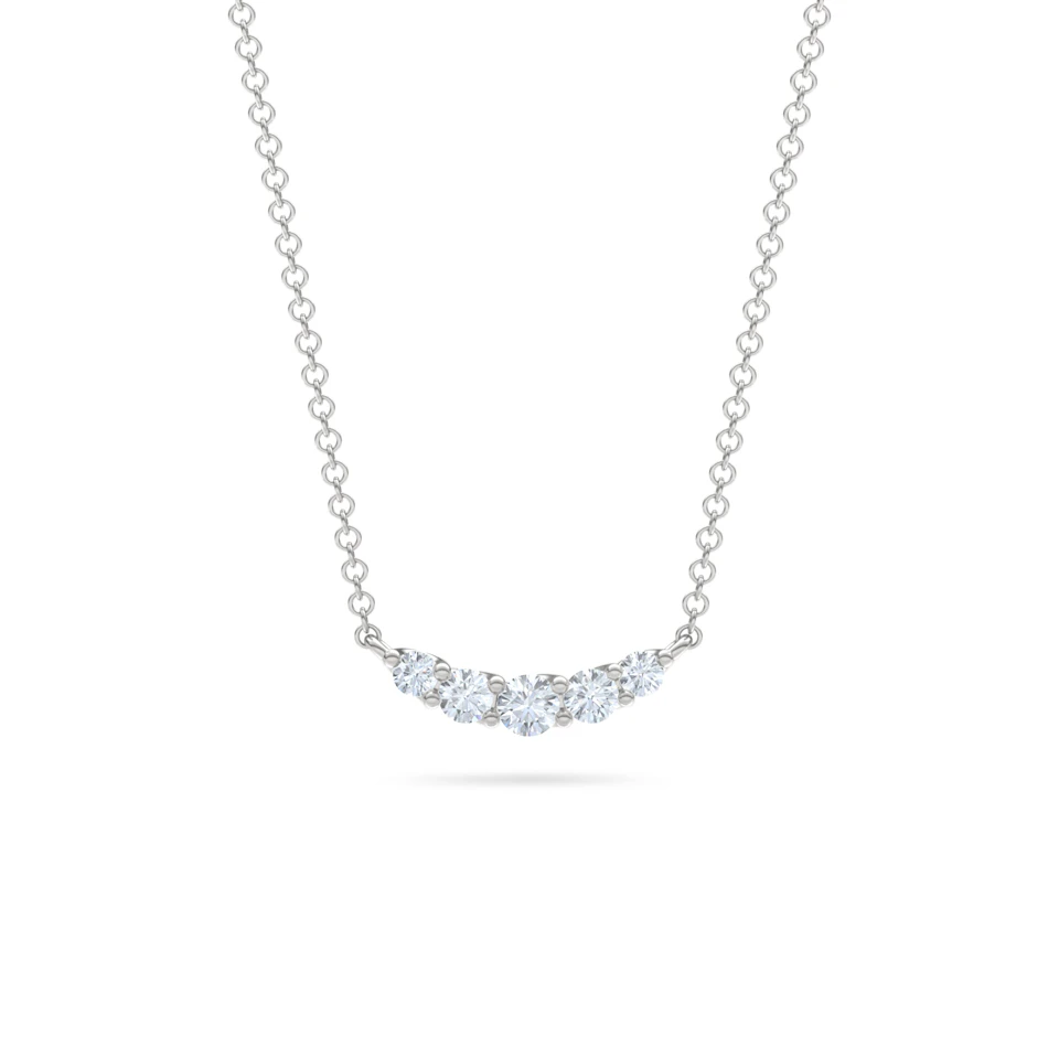 Legacy 0.50ct Round Cut Lab Diamond Necklace in 18K White Gold