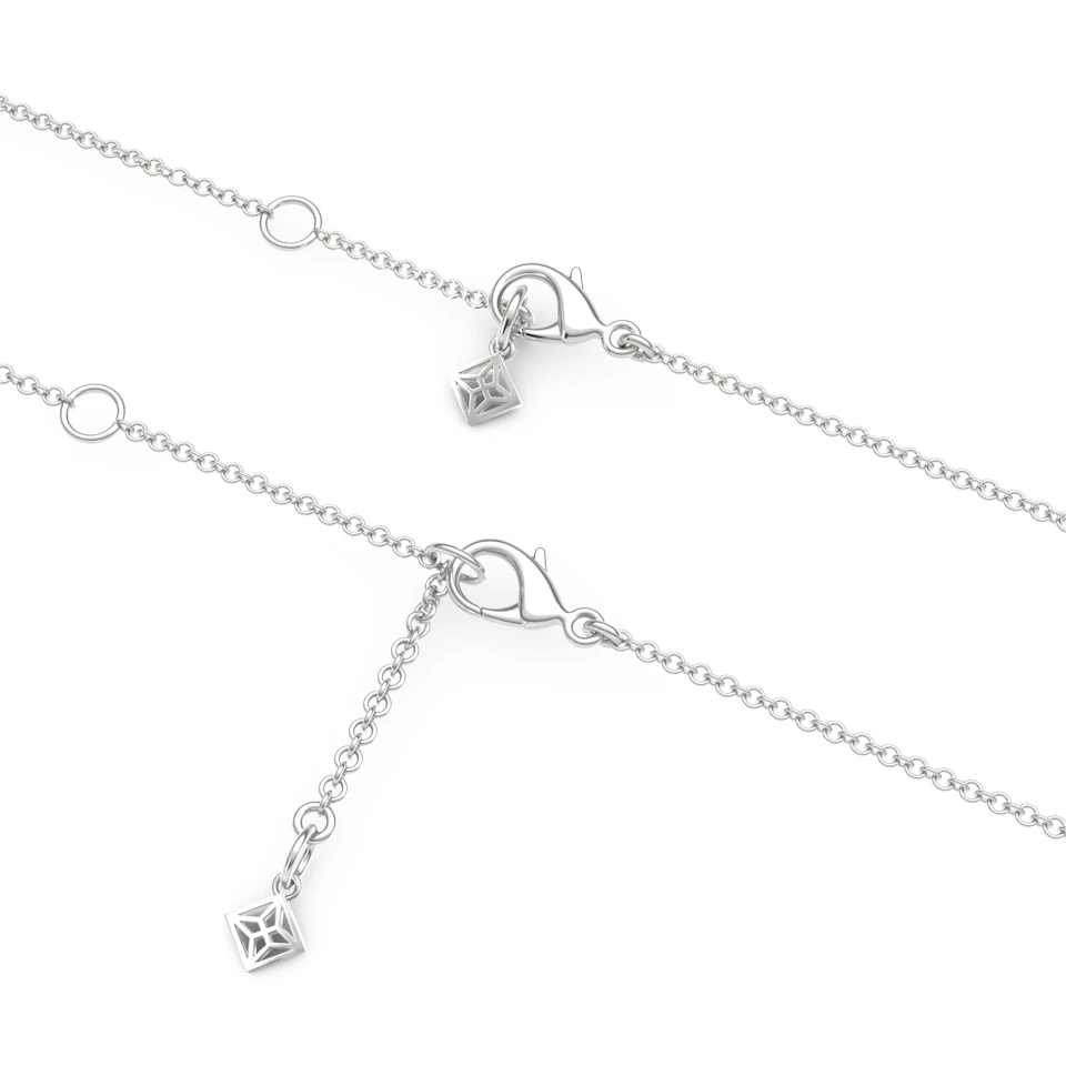 Legacy 0.50ct Round Cut Lab Diamond Necklace in 18K White Gold