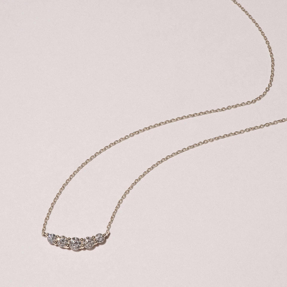Legacy 0.50ct Round Cut Lab Diamond Necklace in 18K Yellow Gold
