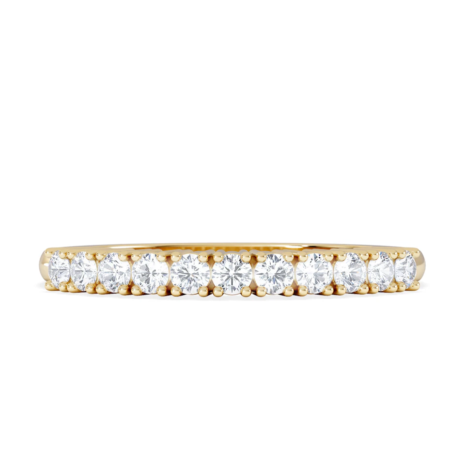 Half Eternity Ring 0.30CT Lab Diamond 9K Yellow Gold