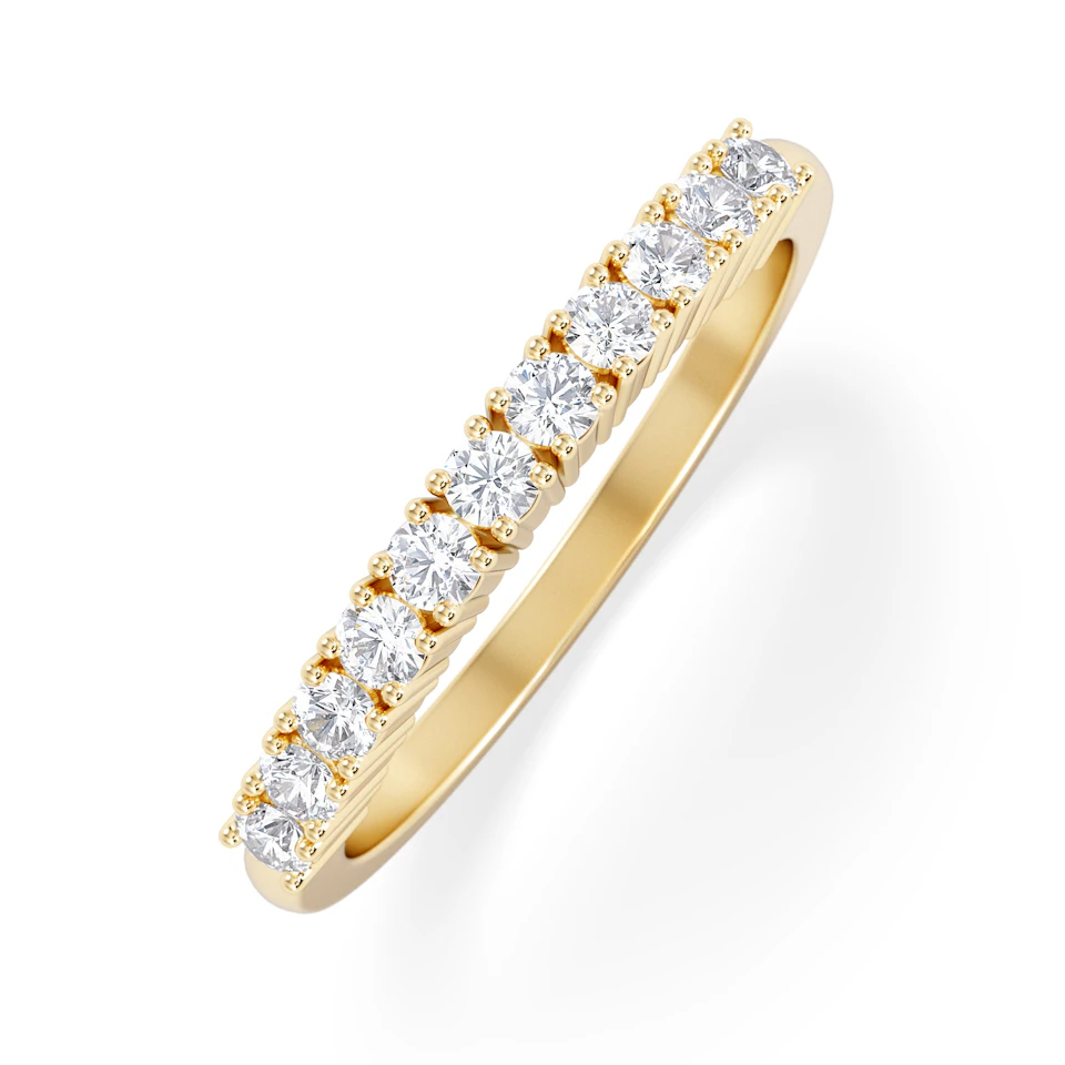 Half Eternity Ring 0.30CT Lab Diamond 9K Yellow Gold