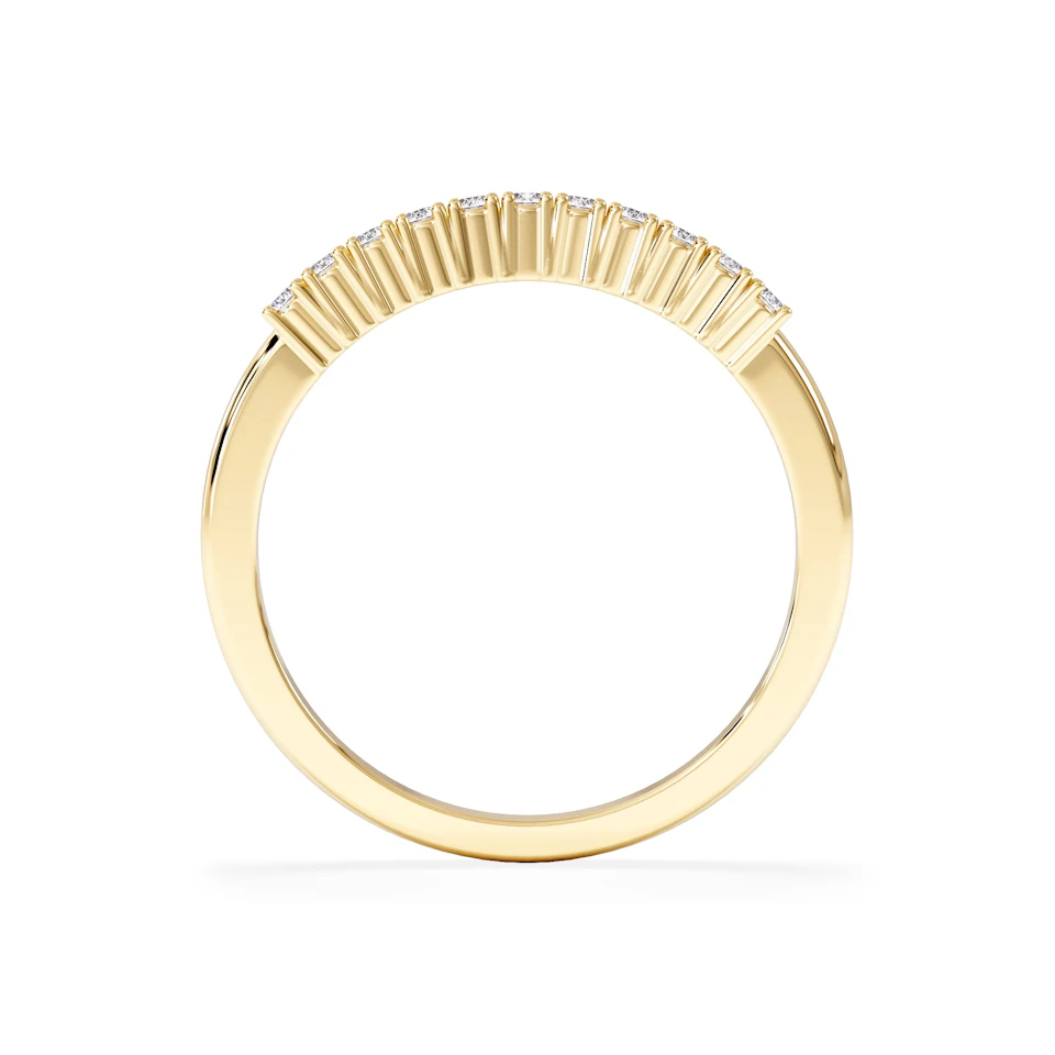 Half Eternity Ring Lab Diamond 9K Yellow Gold 0.15CT