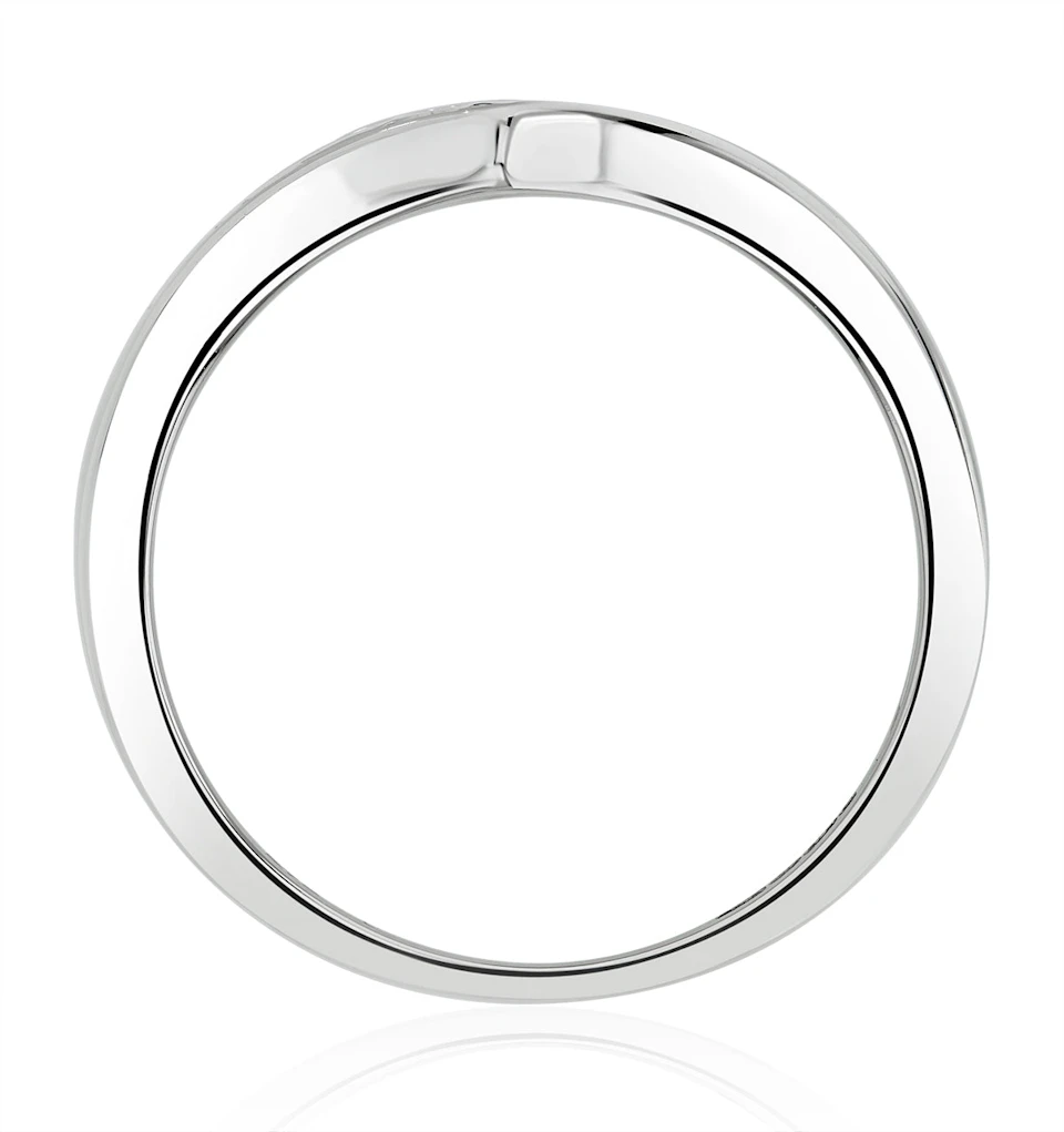 Lab Diamond Wishbone Ring 0.25ct H/Si in 9K White Gold