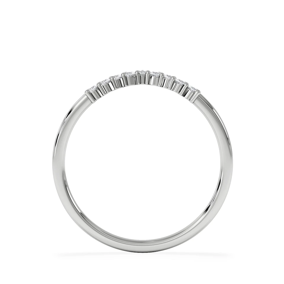 Starlit 0.15ct Lab Diamond Wishbone Ring H/Si Quality in 925 Sterling Silver