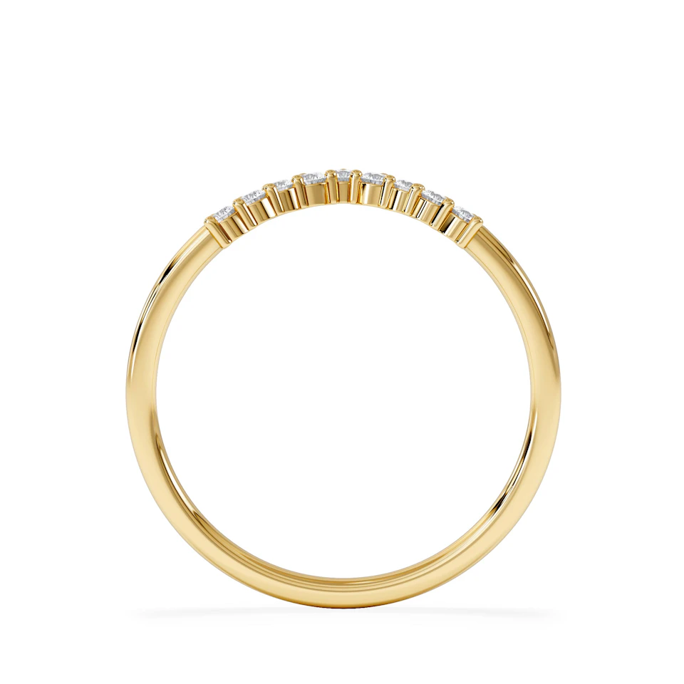 Starlit 0.15ct Lab Diamond Wishbone Ring H/Si Quality in 18K Gold Vermeil