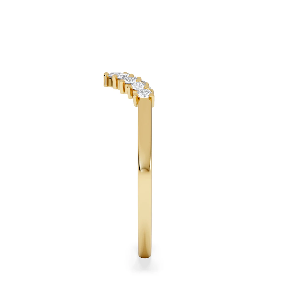 Starlit 0.15ct Lab Diamond Wishbone Ring H/Si Quality in 18K Gold Vermeil