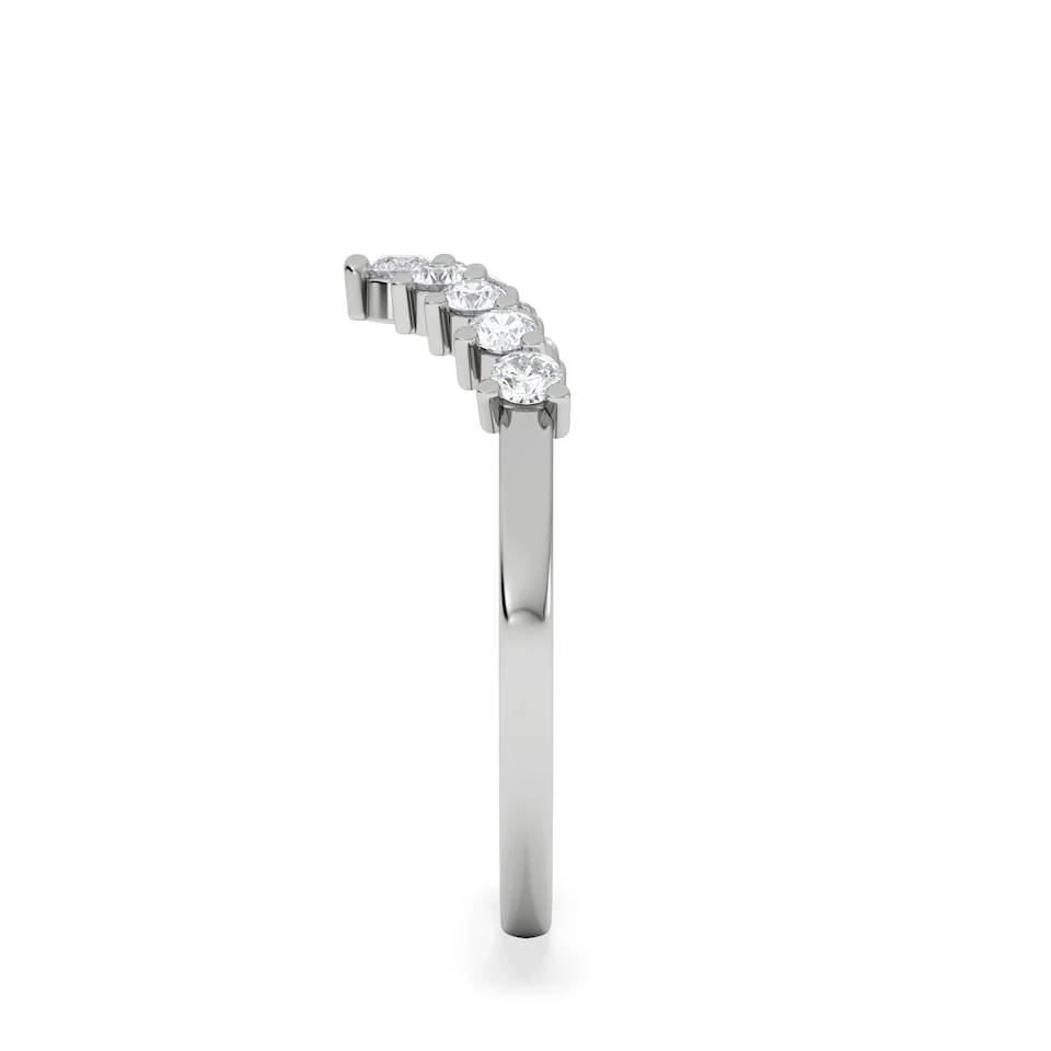 Starlit 0.30ct Lab Diamond Wishbone Ring H/Si Quality in 925 Sterling Silver