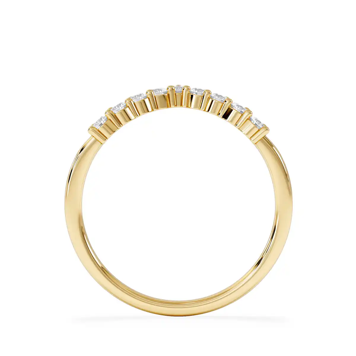 0.30ct Lab Diamond Wishbone Ring H/Si Quality in 18K Gold Vermeil