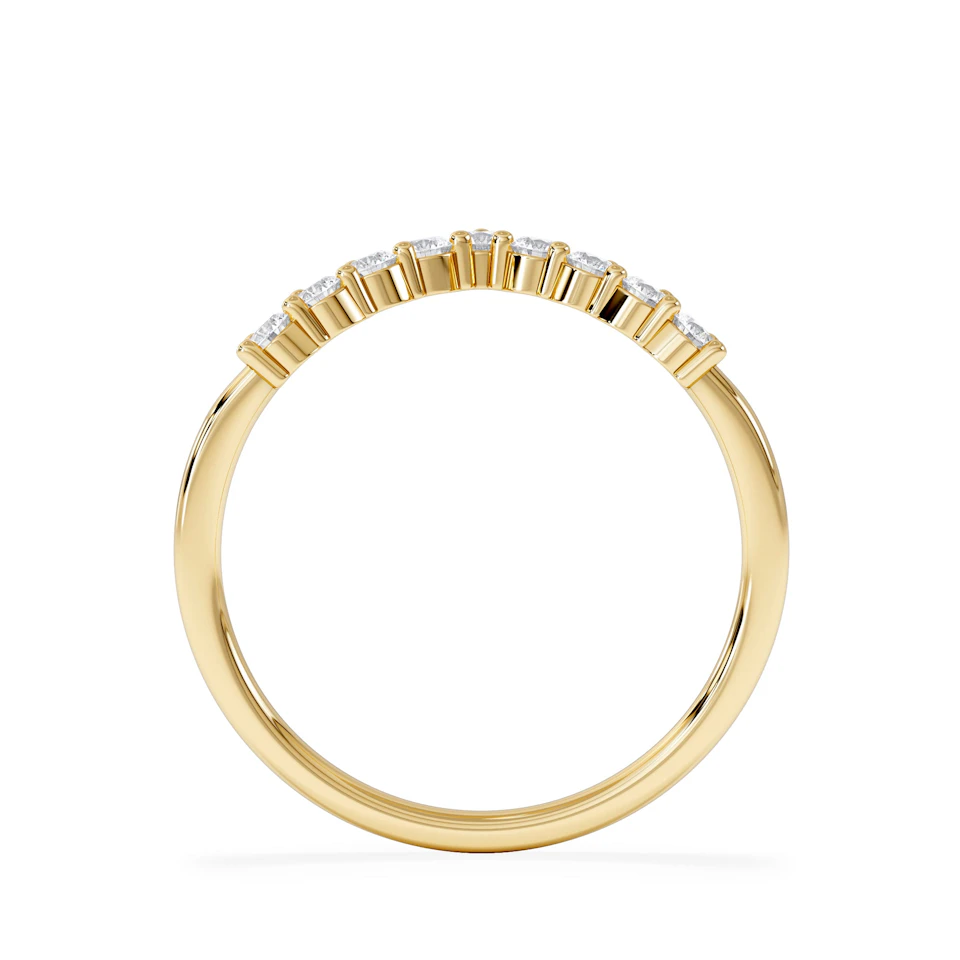 Starlit 0.30ct Lab Diamond Wishbone Ring H/Si Quality in 18K Gold Vermeil