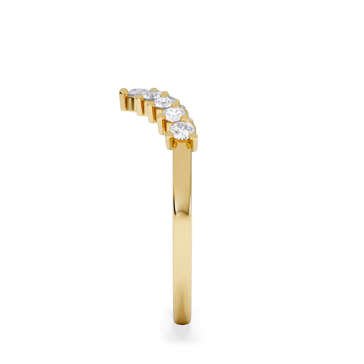 0.30ct Lab Diamond Wishbone Ring H/Si Quality in 18K Gold Vermeil