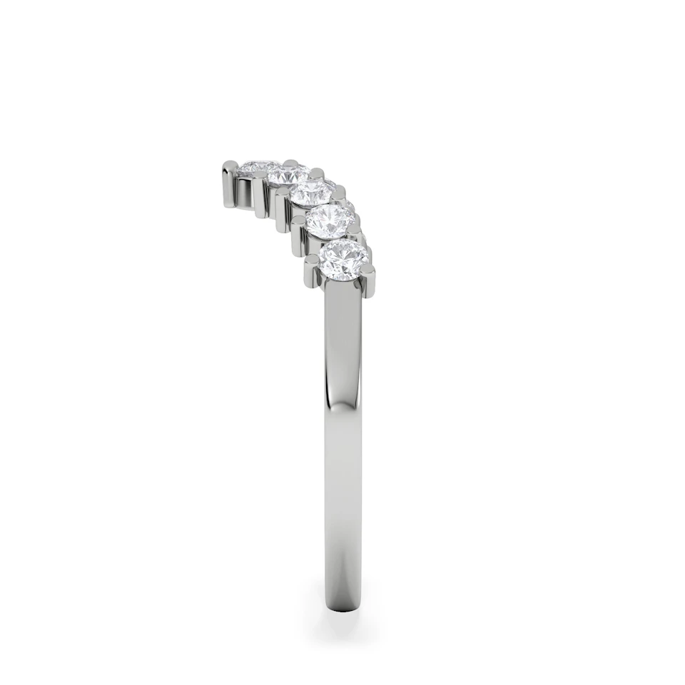 Starlit 0.50ct Lab Diamond Wishbone Ring H/Si Quality in 9K White Gold