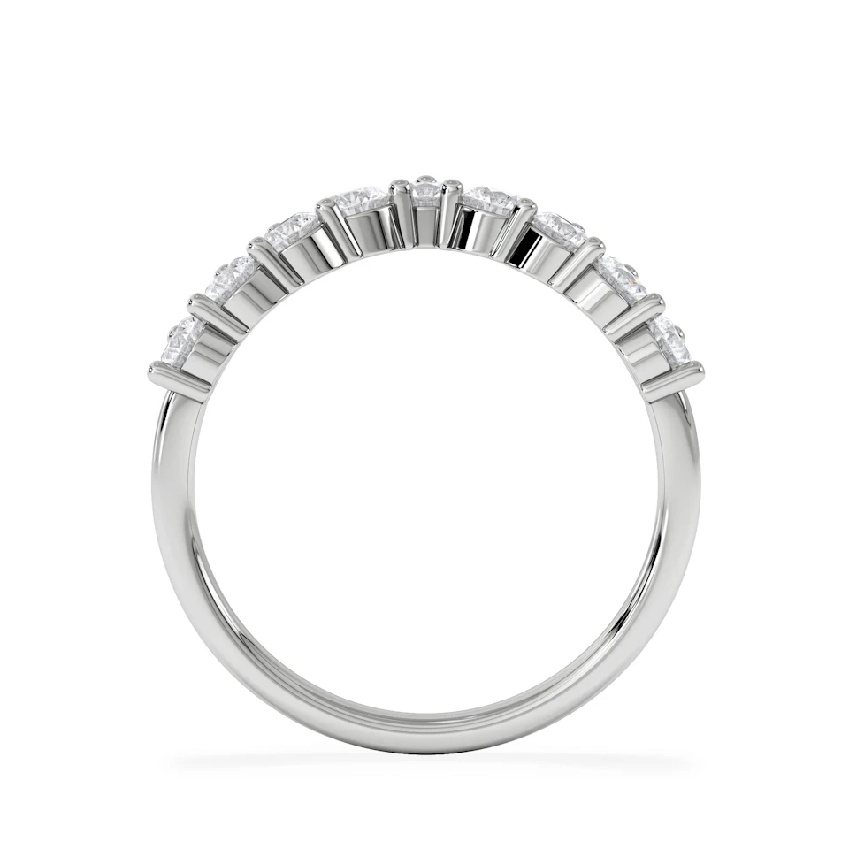Starlit 0.75ct Lab Diamond Wishbone Ring H/Si Quality in 9K White Gold