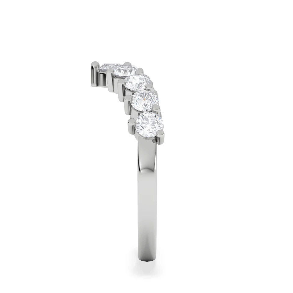 Starlit 0.75ct Lab Diamond Wishbone Ring H/Si Quality in 9K White Gold