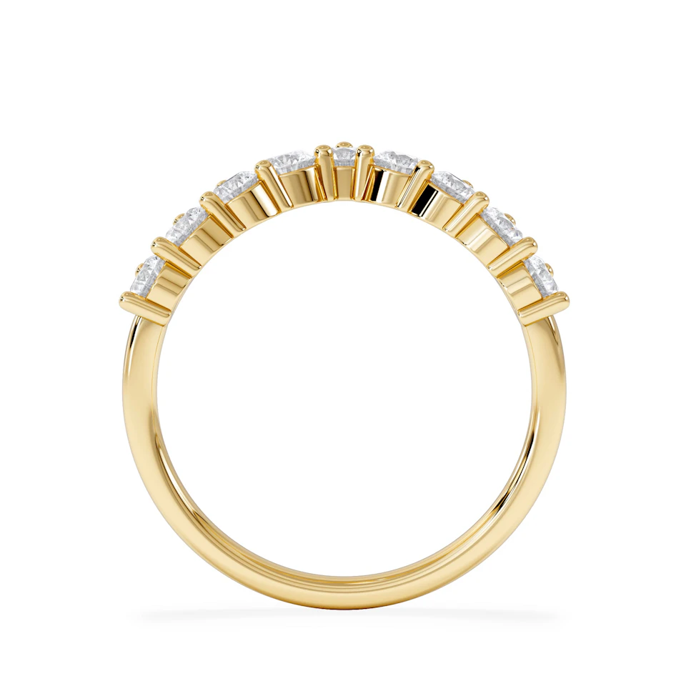 Starlit 0.75ct Lab Diamond Wishbone Ring H/Si Quality in 9K Yellow Gold