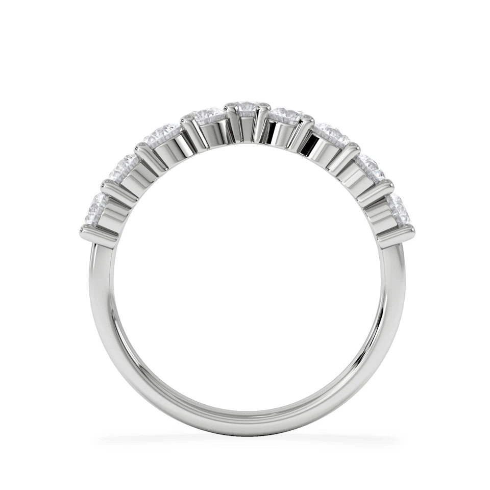 Starlit 1.00ct Lab Diamond Wishbone Ring H/Si Quality in 9K White Gold
