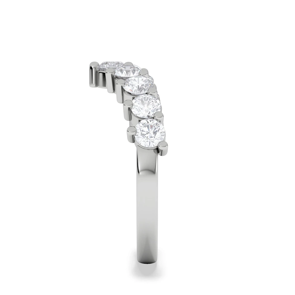 Starlit 1.00ct Lab Diamond Wishbone Ring H/Si Quality in 9K White Gold
