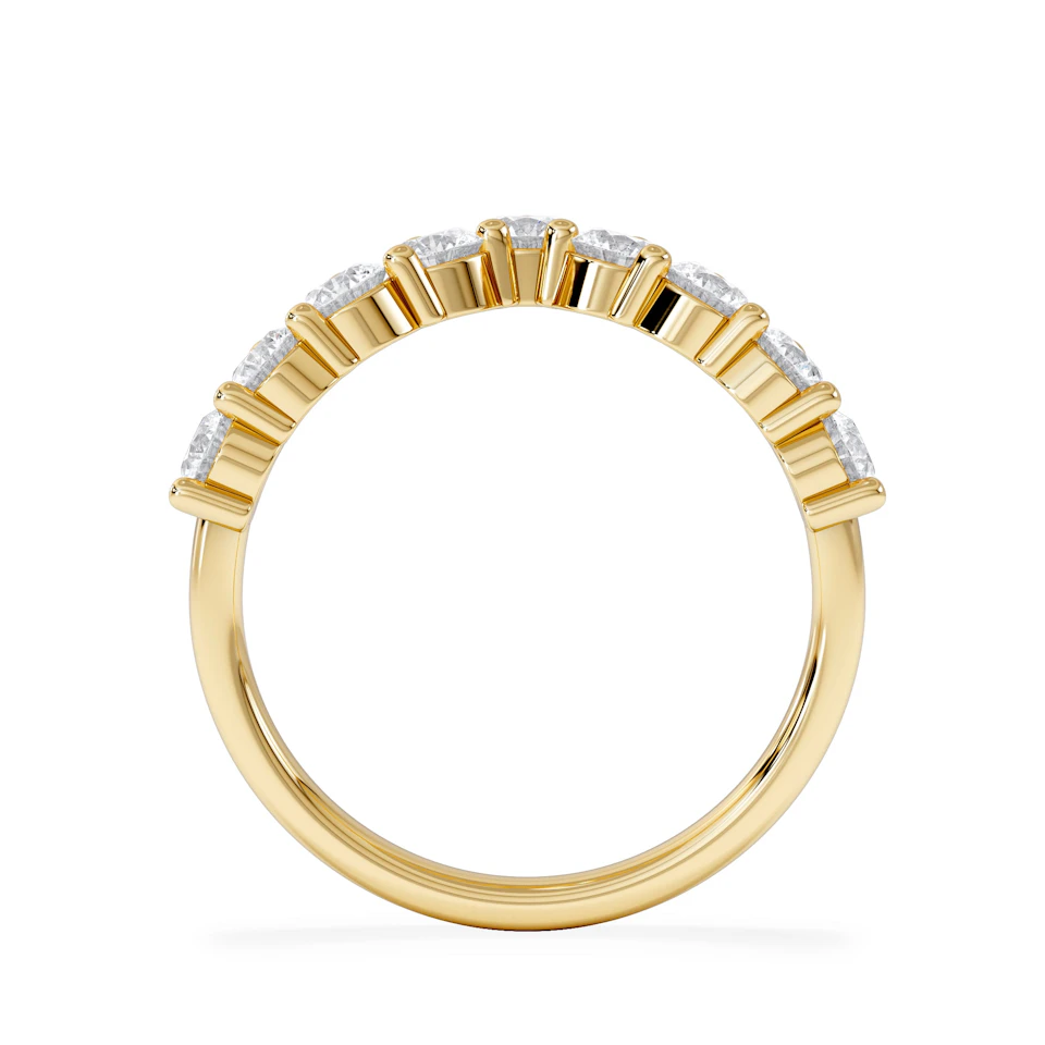 Starlit 1.00ct Lab Diamond Wishbone Ring H/Si Quality in 9K Yellow Gold