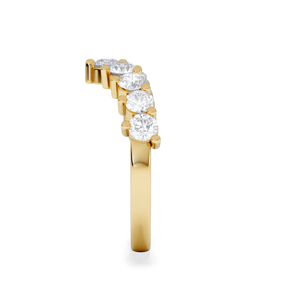 Starlit 1.00ct Lab Diamond Wishbone Ring H/Si Quality in 9K Yellow Gold