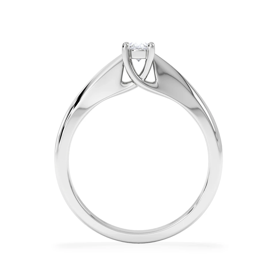 Naomi Oval Cut Lab Diamond Engagement Ring 0.33ct H/SI in 925 Silver