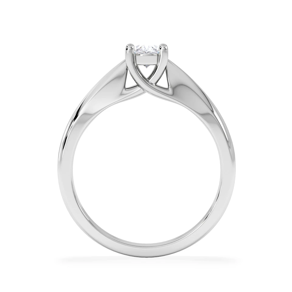 Naomi Oval Cut Lab Diamond Engagement Ring 0.50ct H/SI in 9k White Gold