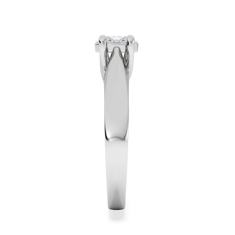 Naomi Oval Cut Lab Diamond Engagement Ring 0.50ct H/SI in 925 Silver