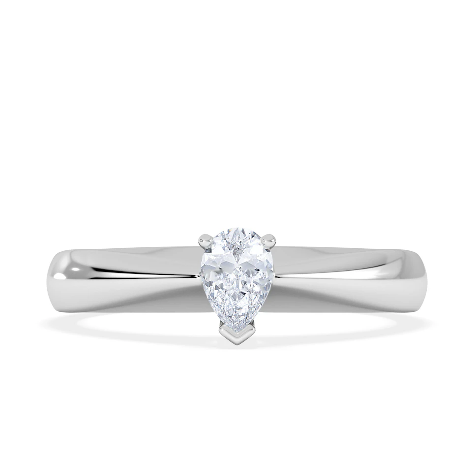 Naomi Pear Cut Lab Diamond Engagement Ring 0.33ct H/SI in 925 Silver