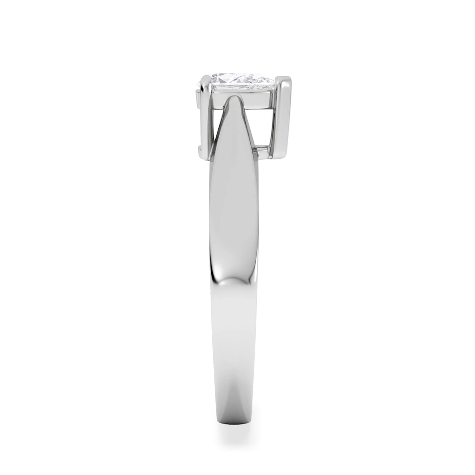 Naomi Pear Cut Lab Diamond Engagement Ring 0.50ct H/SI in 9k White Gold