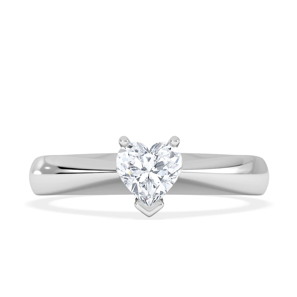 Naomi Heart Cut Lab Diamond Engagement Ring 0.50ct H/SI in 9k White Gold