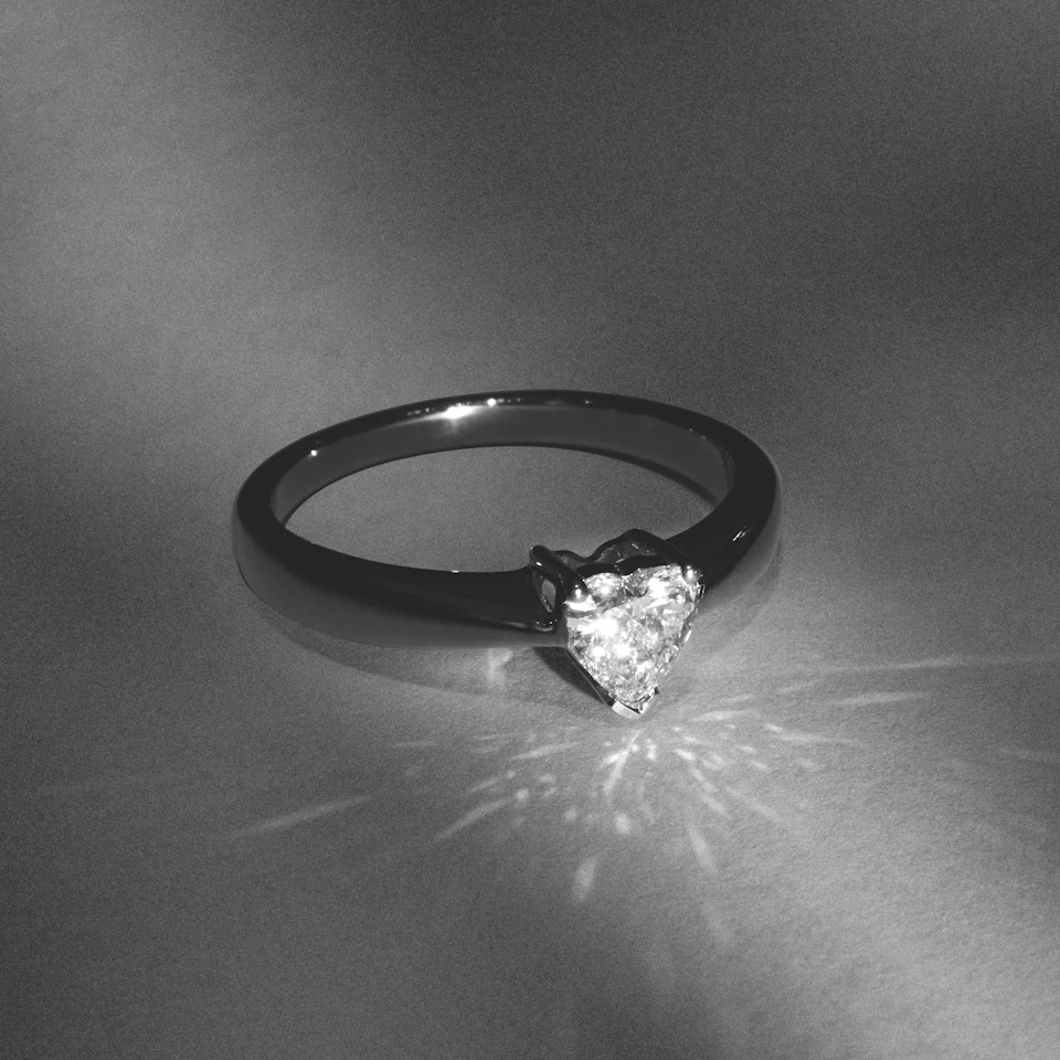 Naomi Heart Cut Lab Diamond Engagement Ring 0.50ct H/SI in 9k White Gold