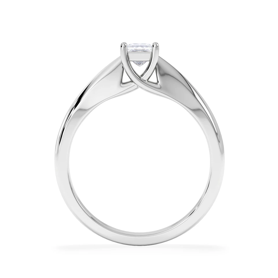 Naomi Princess Cut Lab Diamond Engagement Ring 0.33ct H/SI in 925 Silver