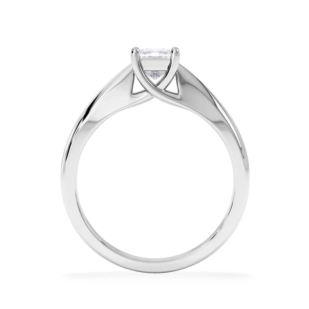 Naomi Princess Cut Lab Diamond Engagement Ring 0.50ct H/SI in 9k White Gold