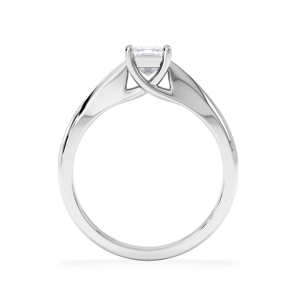 Naomi Princess Cut Lab Diamond Engagement Ring 0.50ct H/SI in 925 Silver