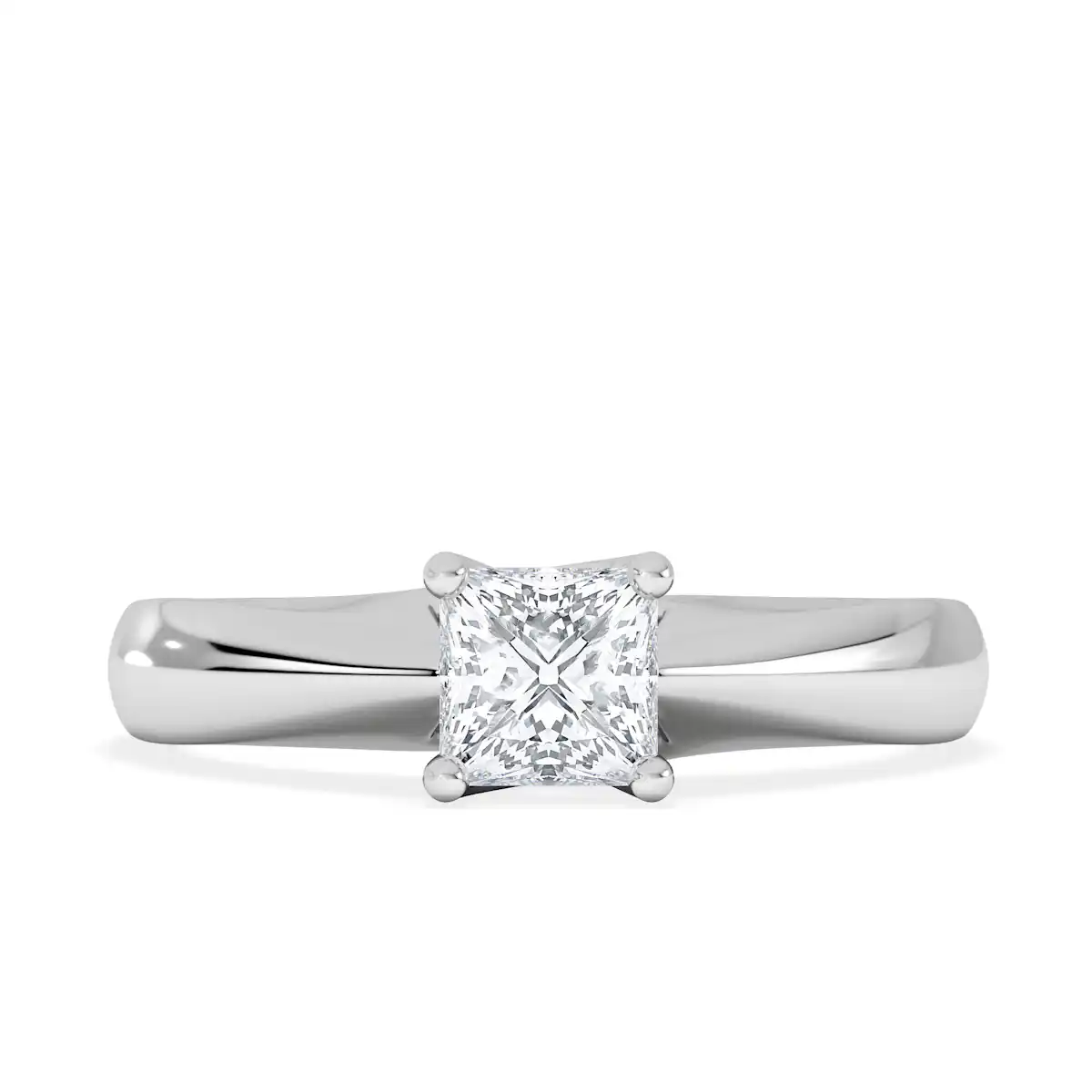 Naomi Princess Cut Lab Diamond Engagement Ring 0.50ct H/SI in 9k White Gold