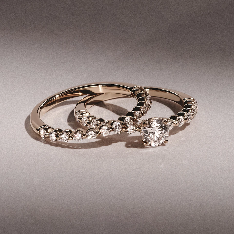 Solstice Round Cut 0.80ct Lab Diamond Engagement Ring F/VS in 9k Gold