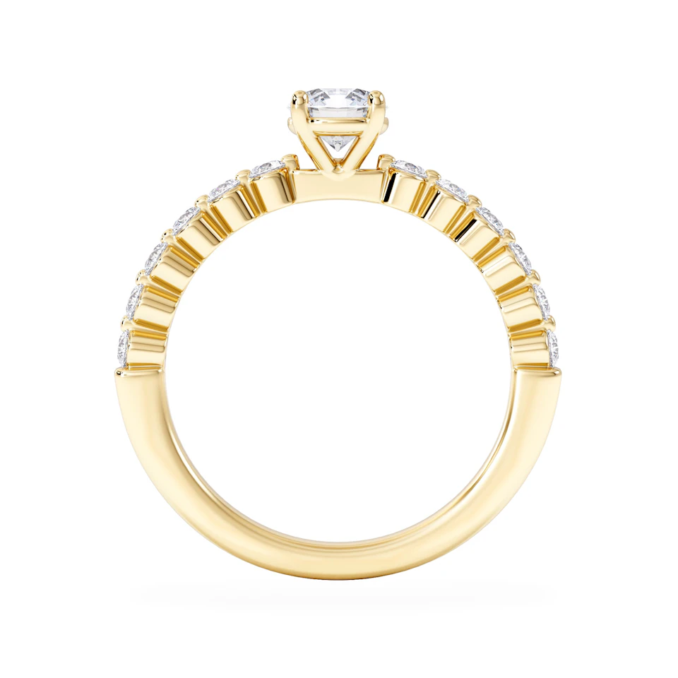 Solstice Round Cut 0.80ct Lab Diamond Engagement Ring F/VS in 9k Gold