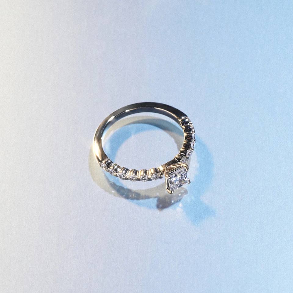Solstice Princess Cut 0.80ct Lab Diamond Engagement Ring F/VS in 9k Gold