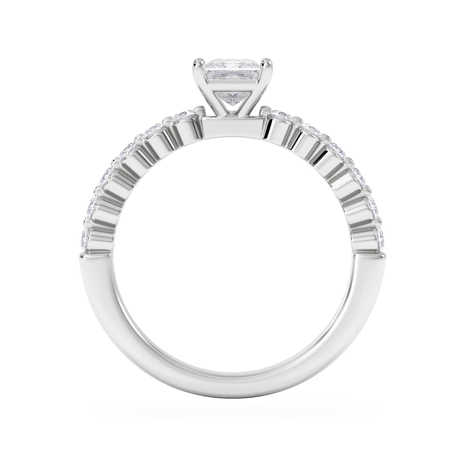 Solstice Princess Cut 0.80ct Lab Diamond Engagement Ring F/VS in 9k White Gold