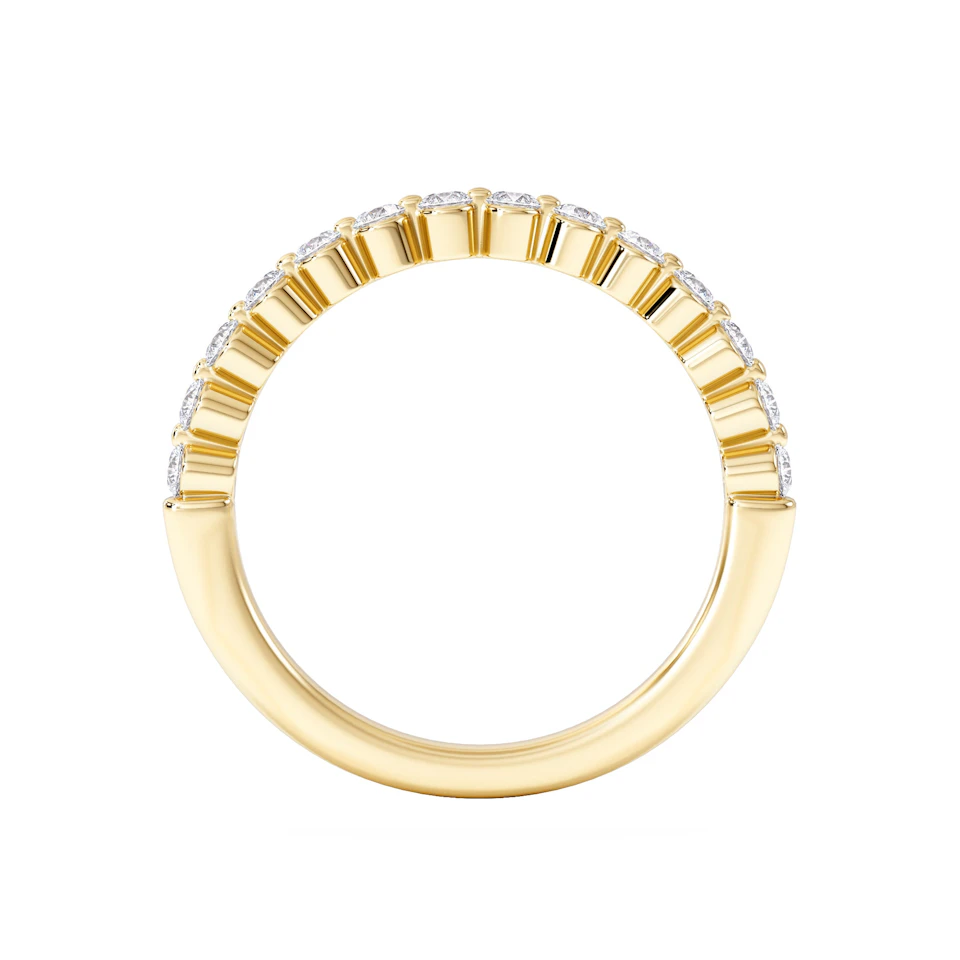Solstice 0.35ct Lab Diamond Half Eternity Ring F/VS in 9k Gold
