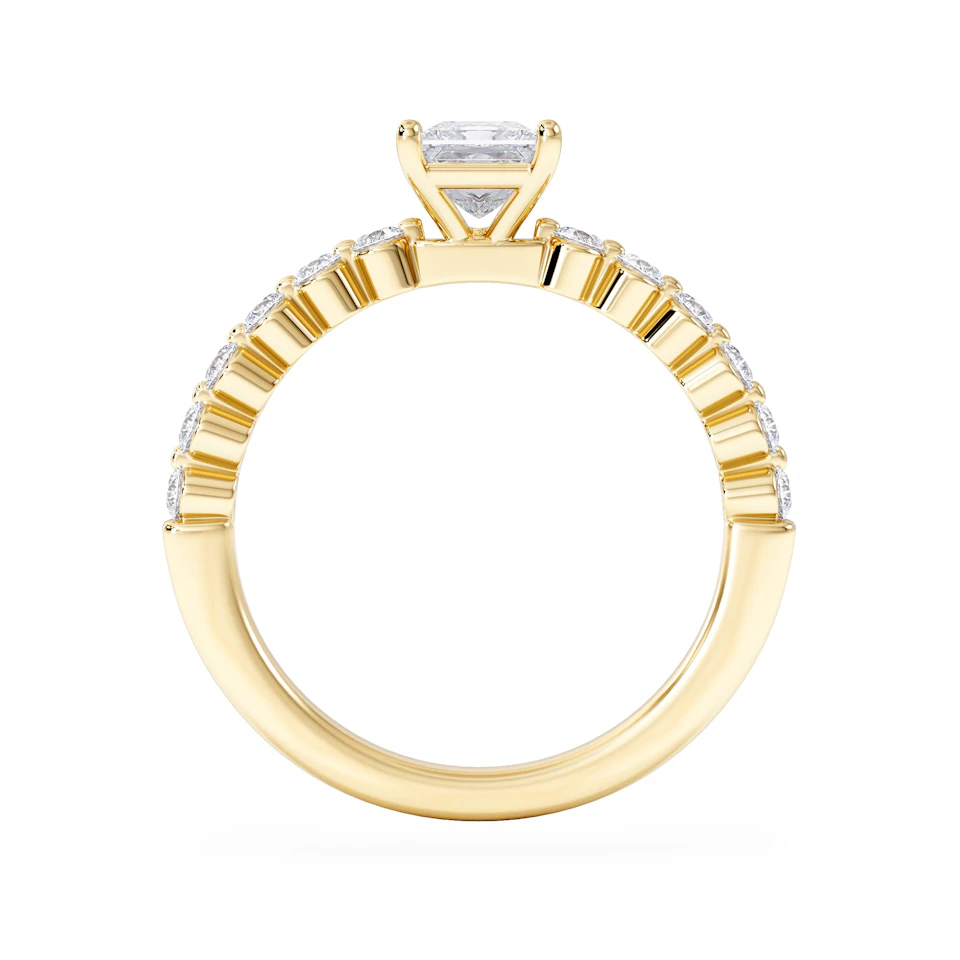 Solstice Princess Cut 0.80ct Lab Diamond Engagement Ring F/VS in 9k Gold