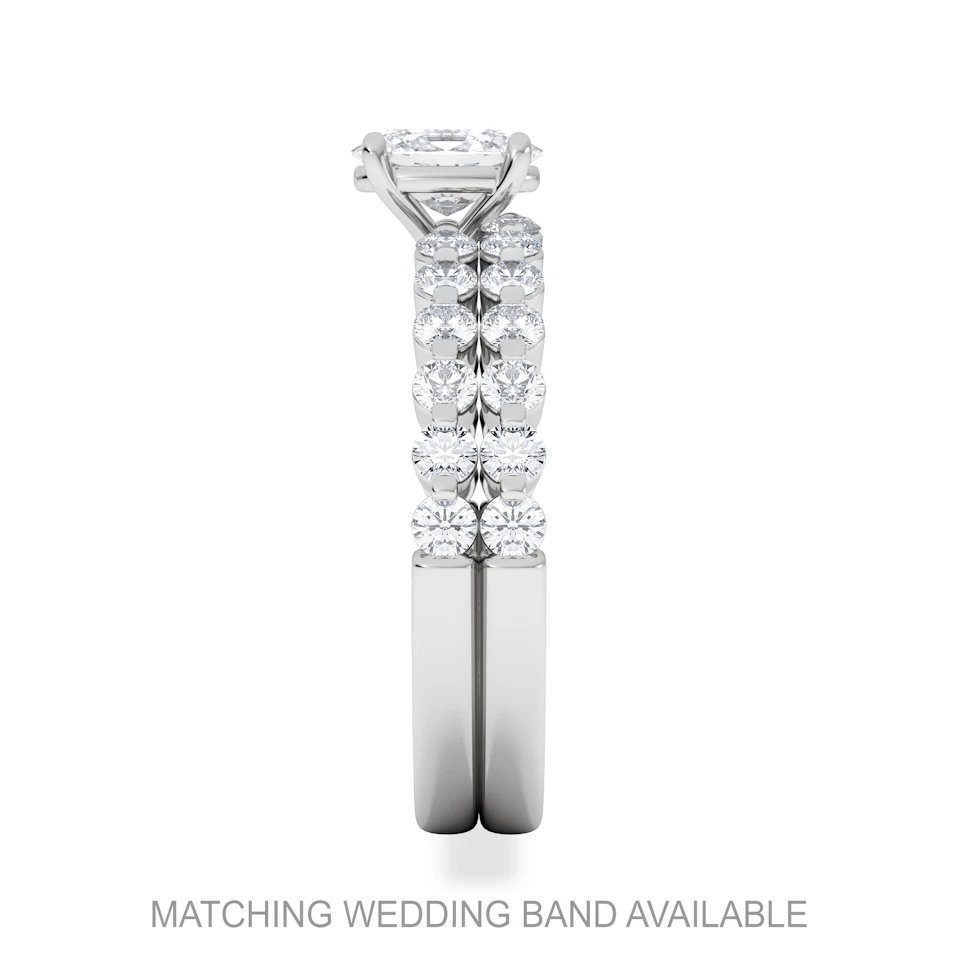 Solstice Oval Cut 0.80ct Lab Diamond Engagement Ring F/VS in 9k White Gold