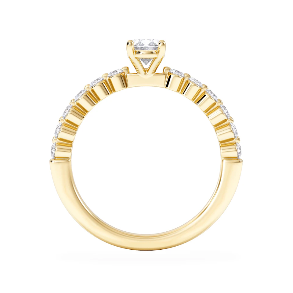 Solstice Oval Cut 0.80ct Lab Diamond Engagement Ring F/VS in 9k Gold