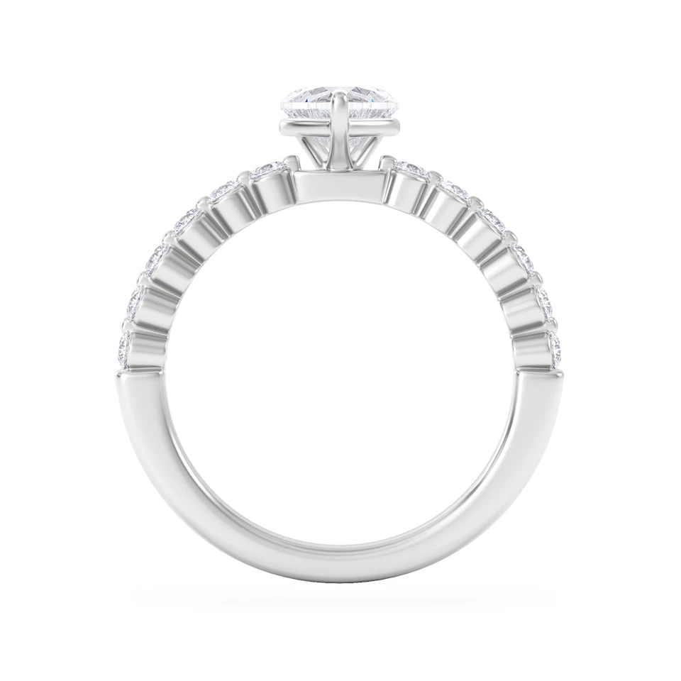 Solstice Heart Cut 0.80ct Lab Diamond Engagement Ring F/VS in 9k White Gold