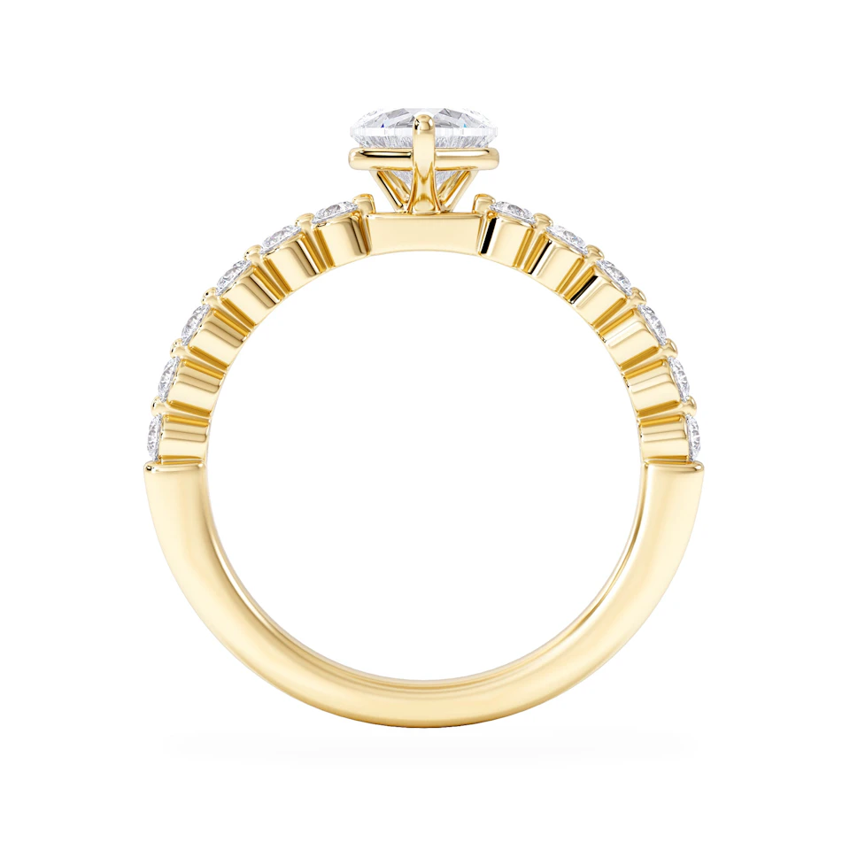 Solstice Heart Cut 0.80ct Lab Diamond Engagement Ring F/VS in 9k Gold