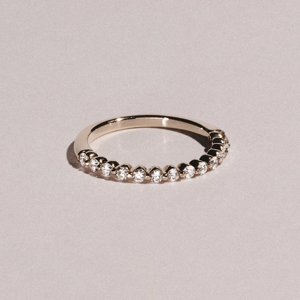 Solstice 0.35ct Lab Diamond Half Eternity Ring F/VS in 9k Gold