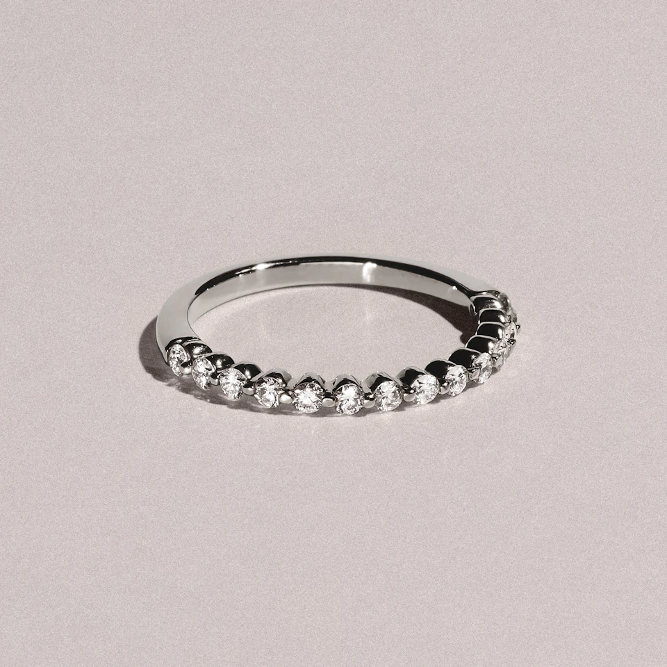 Solstice 0.35ct Lab Diamond Half Eternity Ring F/VS in 9k White Gold
