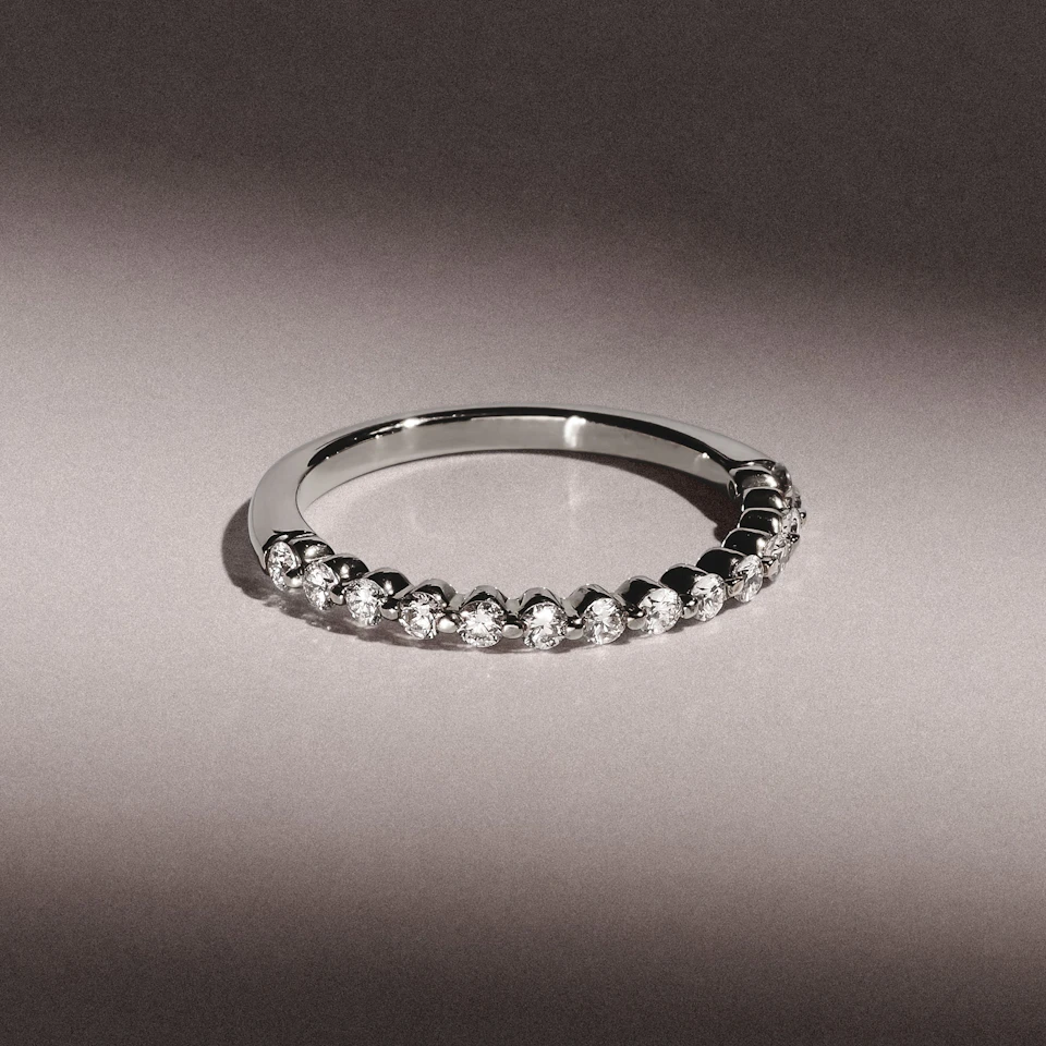 Solstice 0.35ct Lab Diamond Half Eternity Ring F/VS in 9k White Gold