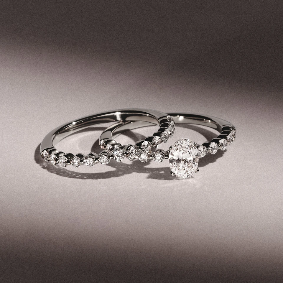 Solstice 0.35ct Lab Diamond Half Eternity Ring F/VS in 9k White Gold