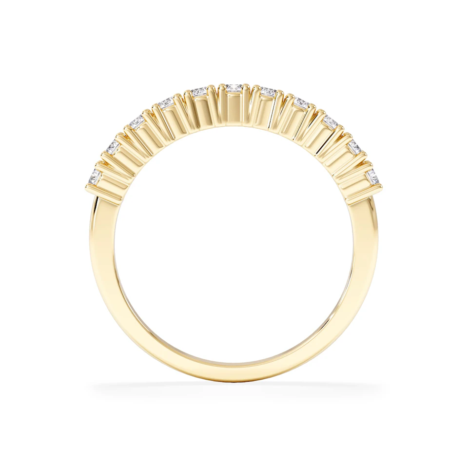 Twilight Lab Diamond 0.50ct H/SI Half Eternity Ring in 9K Gold