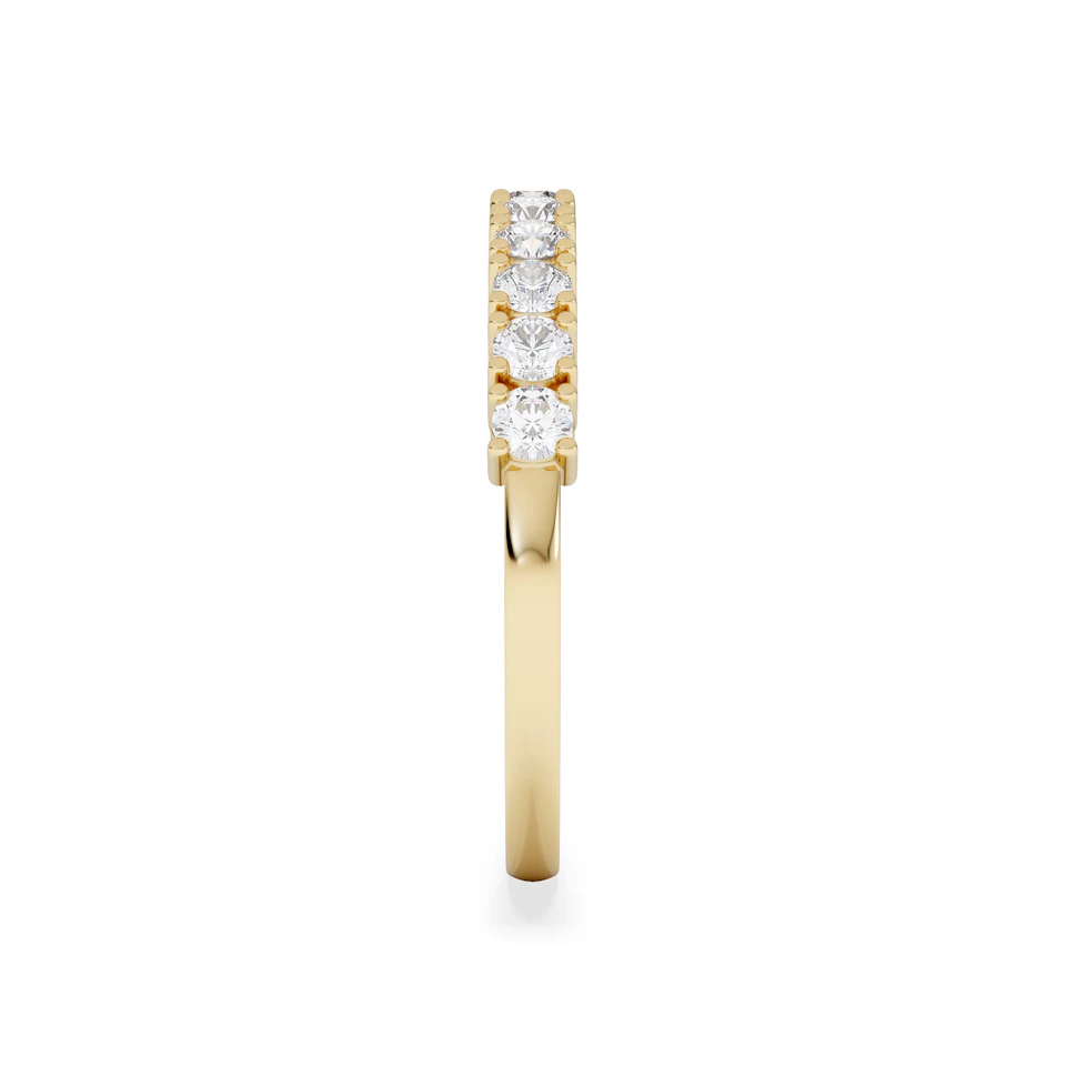 Twilight Lab Diamond 0.50ct H/SI Half Eternity Ring in 18K Gold Vermeil
