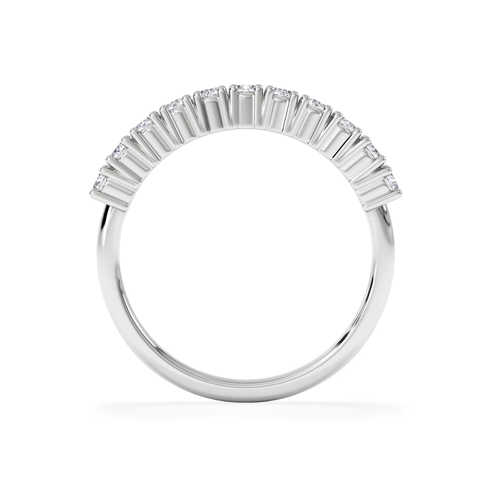 Twilight Lab Diamond 0.50ct H/SI Half Eternity Ring 925 Silver